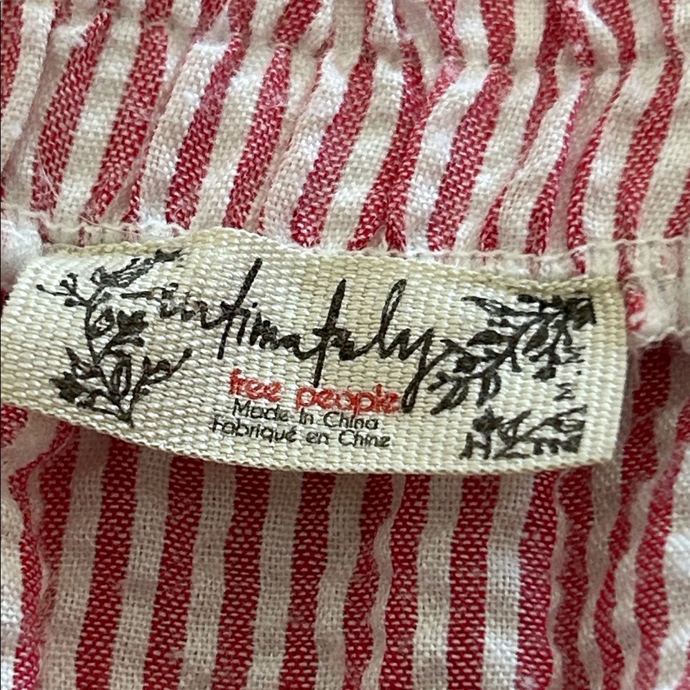 Free People Pink White Striped Athletic Shorts - Picture 2 of 5